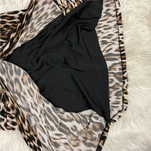 Worthington Faux Animal Print Dress Size Petite L - Picture 4 of 4